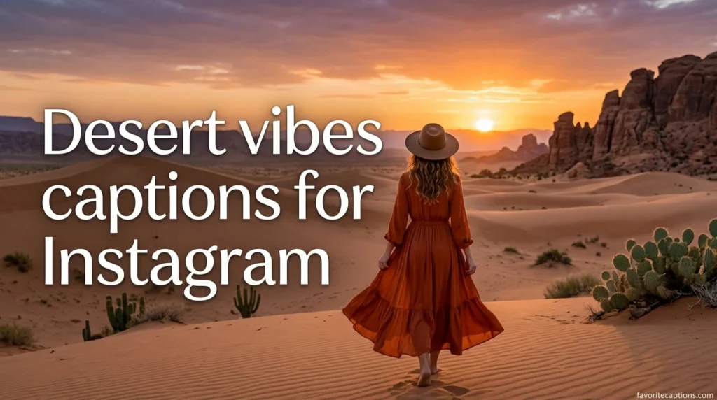Desert vibes captions for Instagram