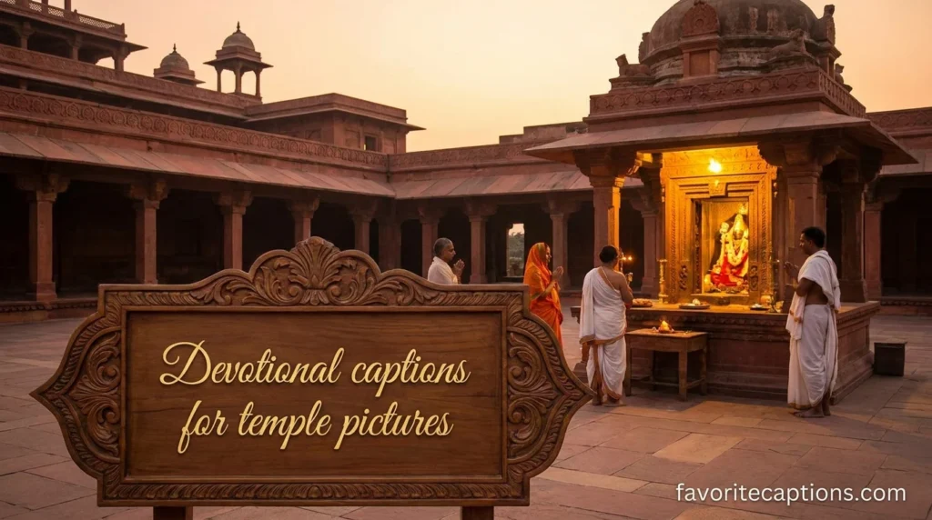 Devotional captions for temple pictures