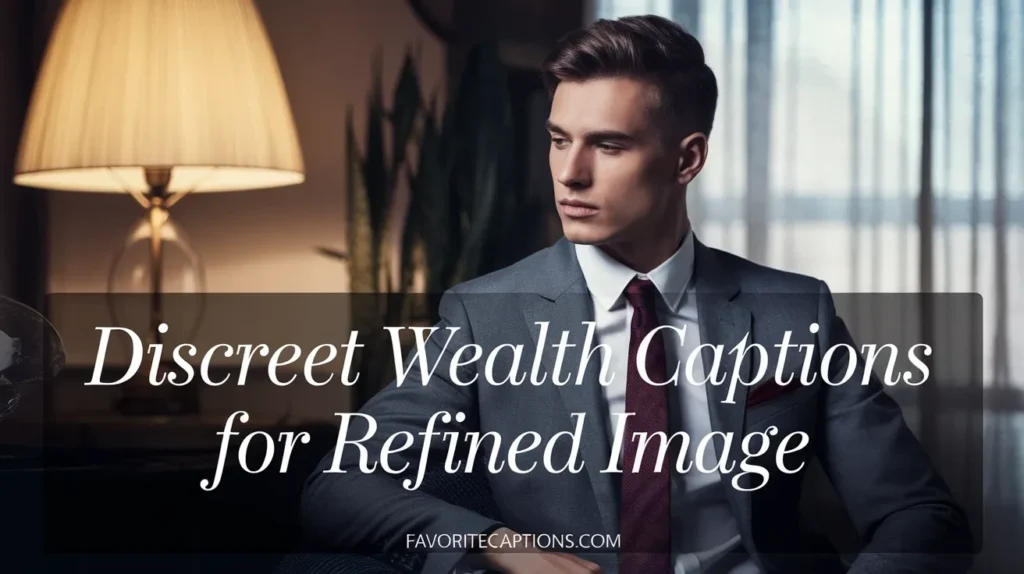 Discreet wealth captions for refined image