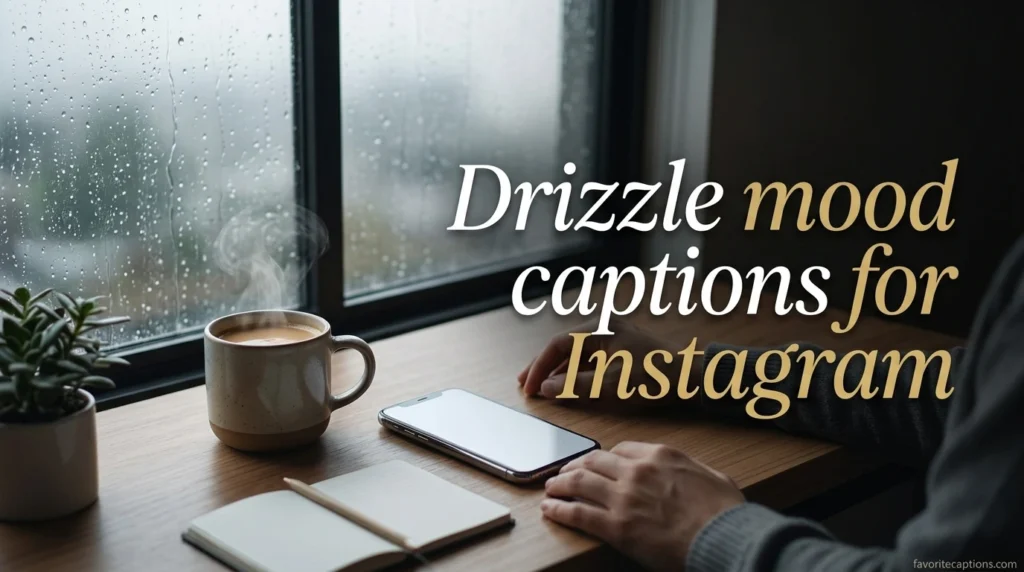 Drizzle mood captions for Instagram