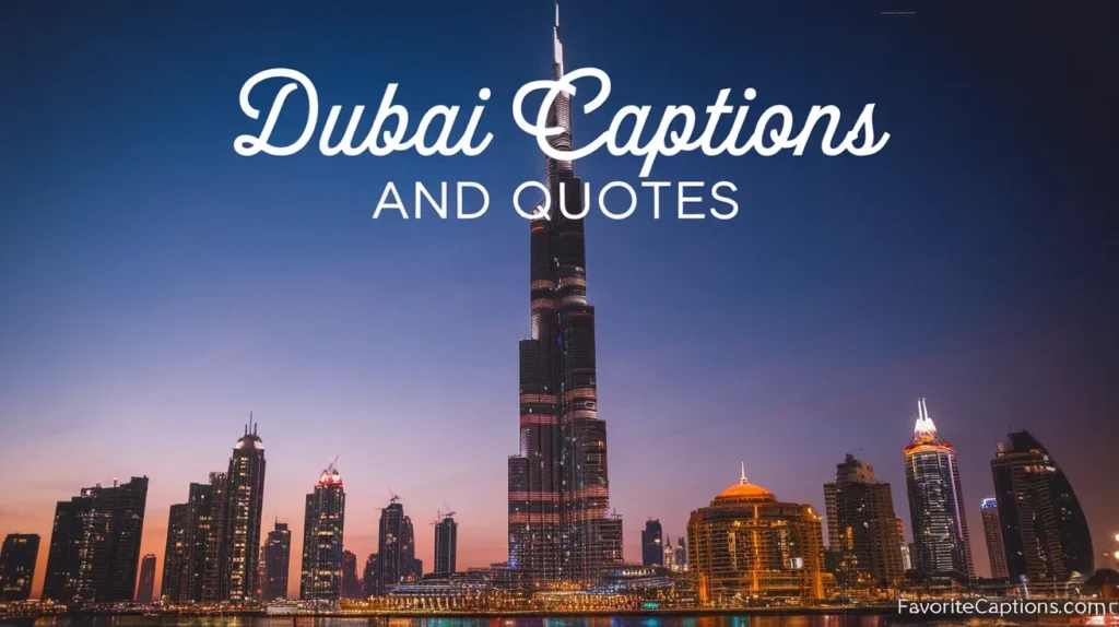 Dubai Captions and Quotes