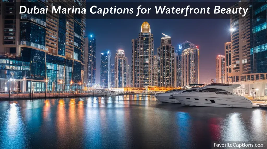 Dubai Marina captions for waterfront beauty