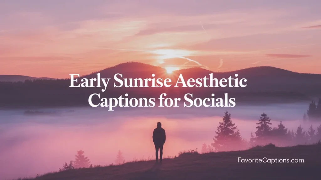 Early sunrise aesthetic captions for socials