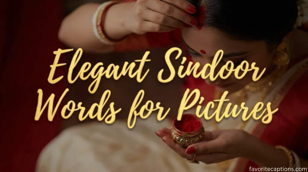 Elegant Sindoor Words for Pictures