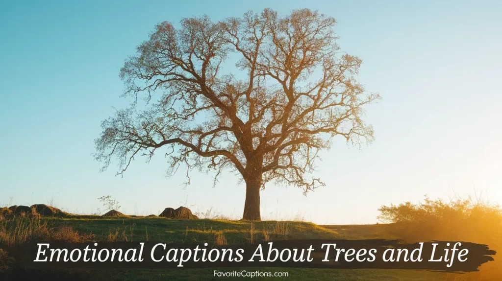 Emotional captions about trees and life