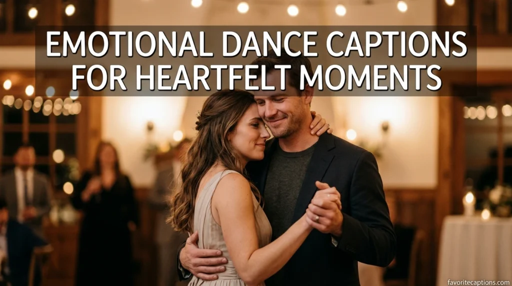 Emotional dance captions for heartfelt moments