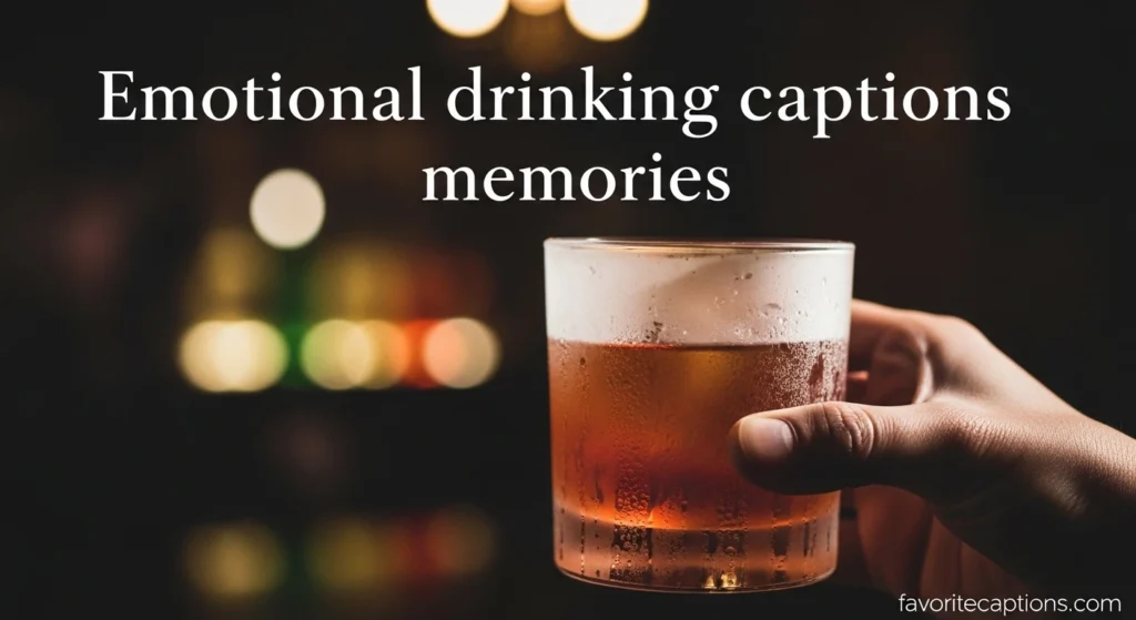 Emotional drinking captions memories