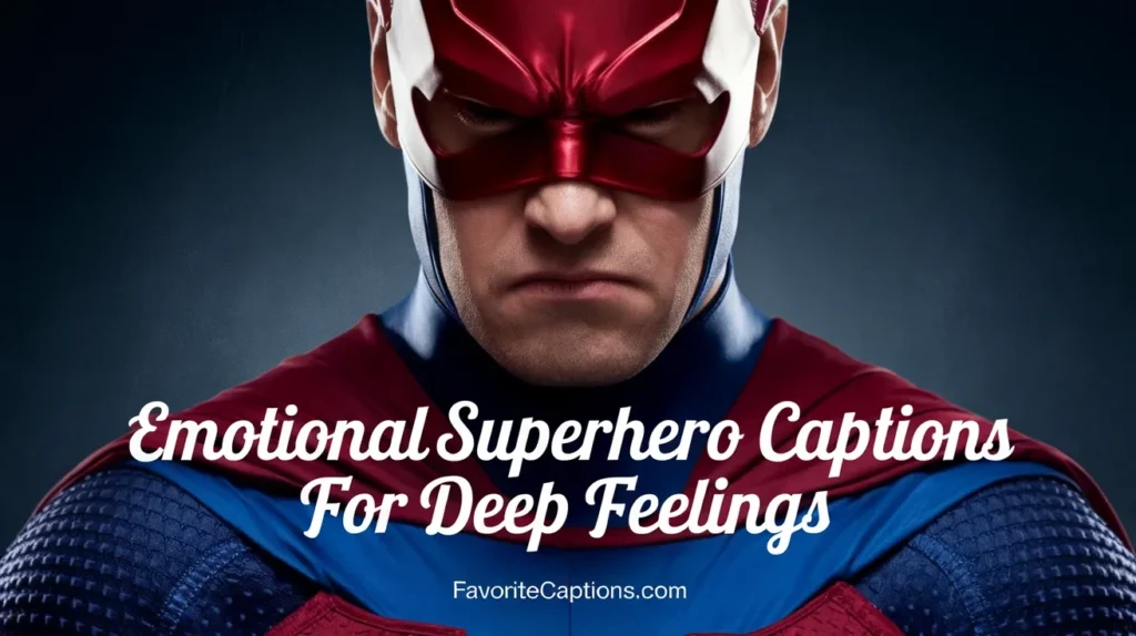 Emotional superhero captions for deep feelings