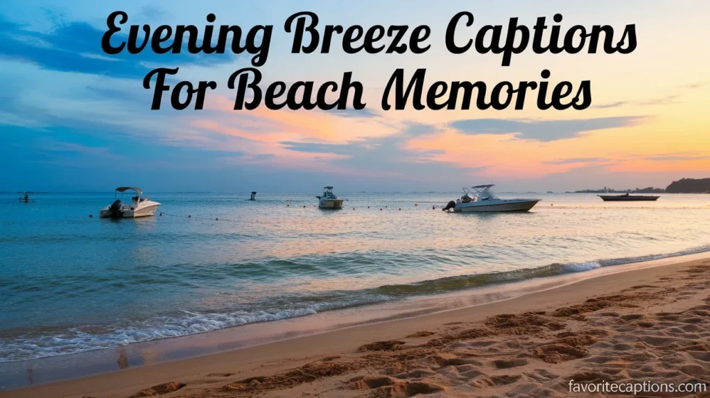 Evening breeze captions for beach memories