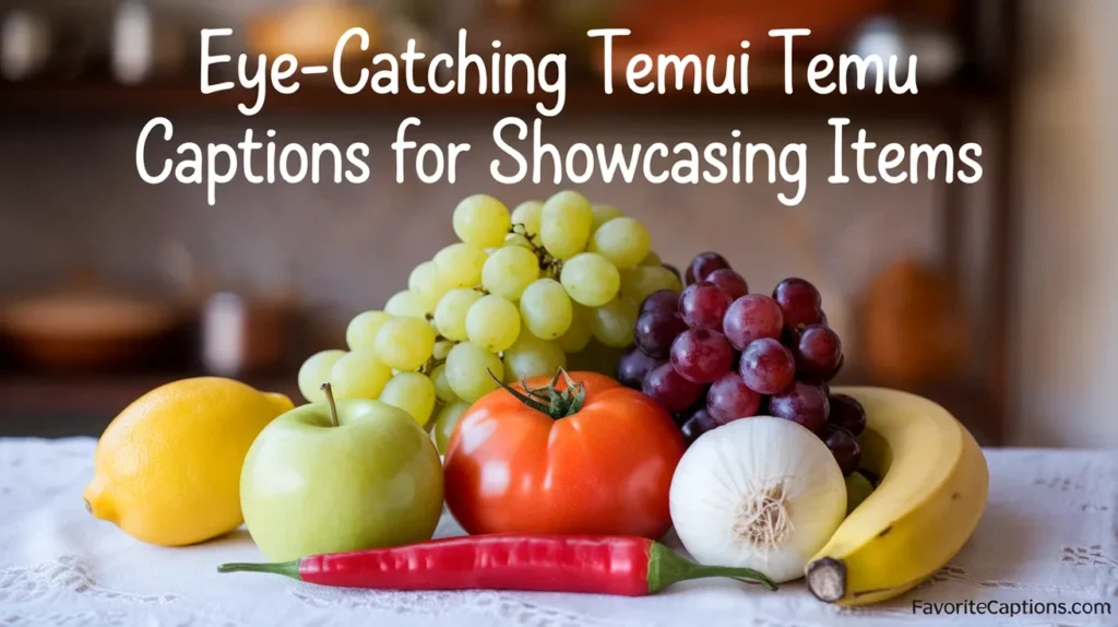 Eye-catching temu captions for showcasing items