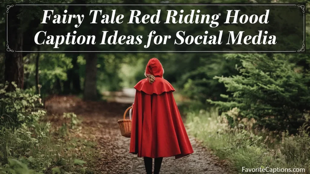 Fairy Tale Red Riding Hood Caption Ideas for Social Media
