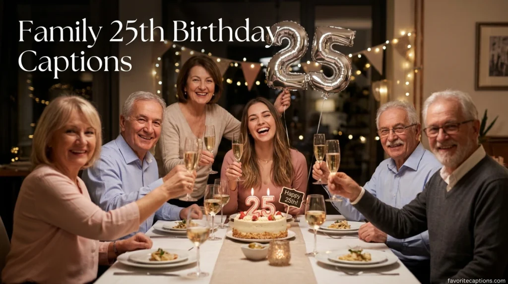 Family 25th Birthday Captions