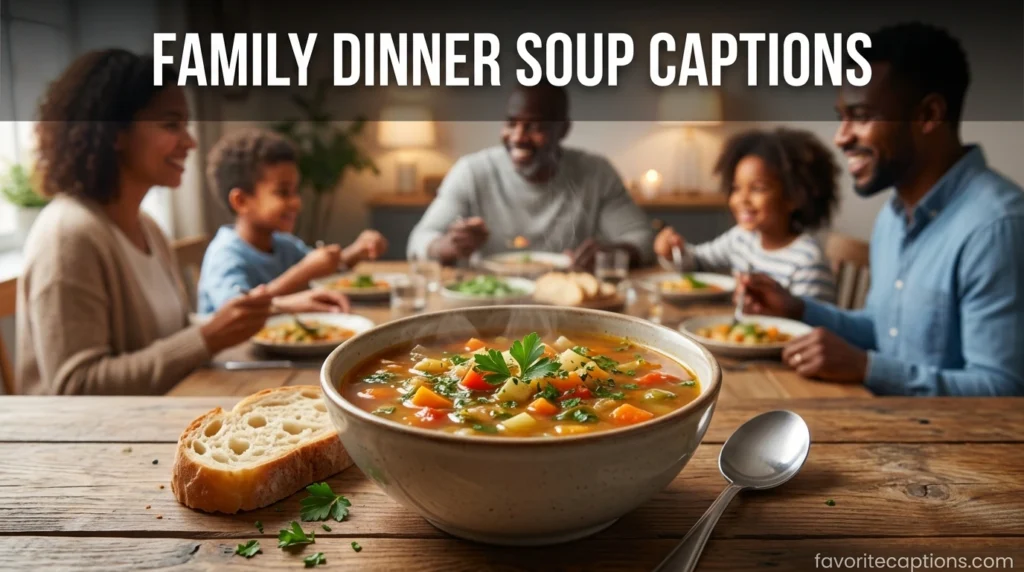 Family Dinner Soup Captions