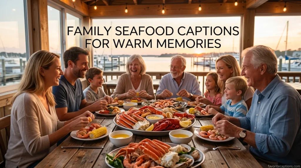 Family Seafood Captions for Warm Memories