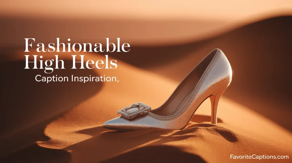 Fashionable high heels caption inspiration