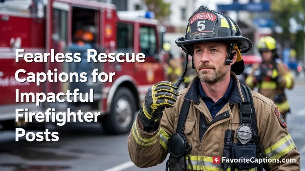 Fearless rescue captions for impactful firefighter posts
