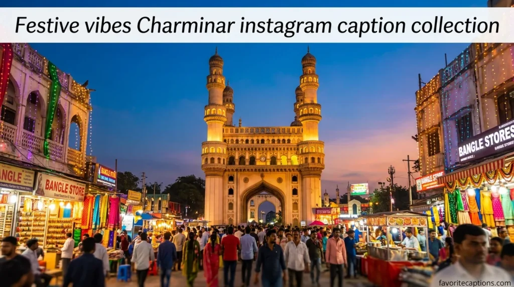 Festive vibes Charminar instagram caption collection