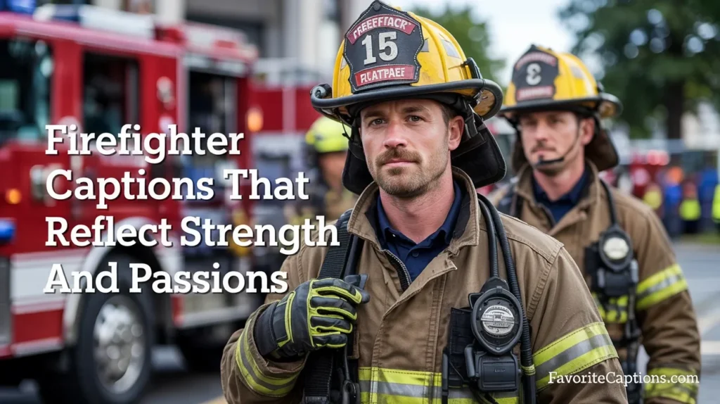 Firefighter captions that reflect strength and passion