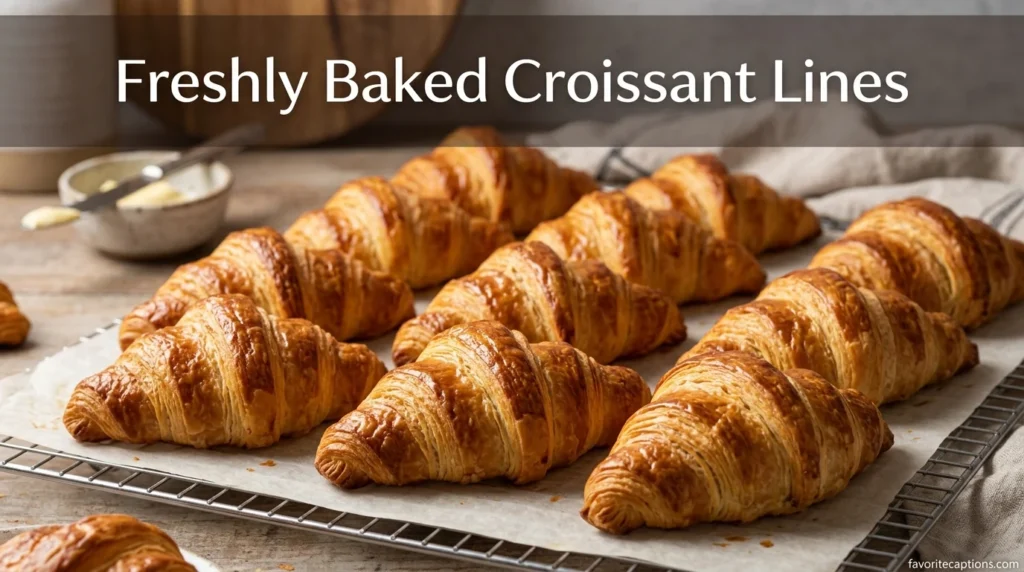 Freshly Baked Croissant Lines