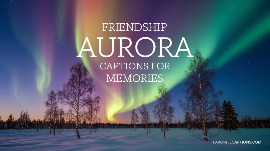 Friendship aurora captions for memories