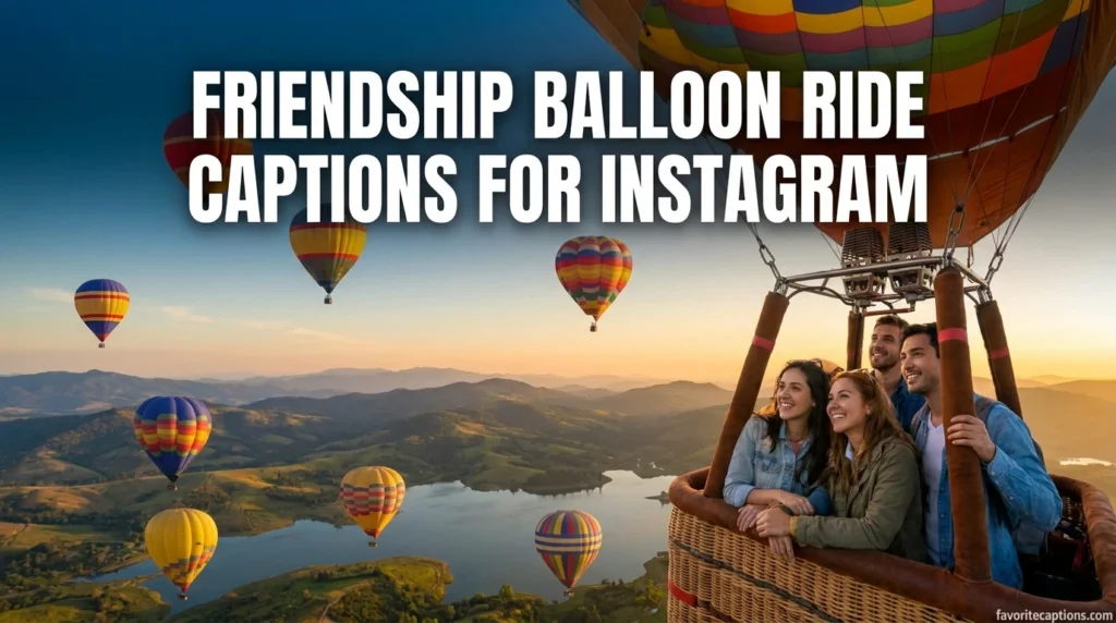 Friendship balloon ride captions for Instagram