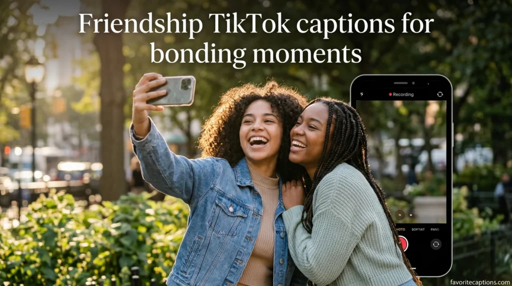Friendship TikTok captions for bonding moments
