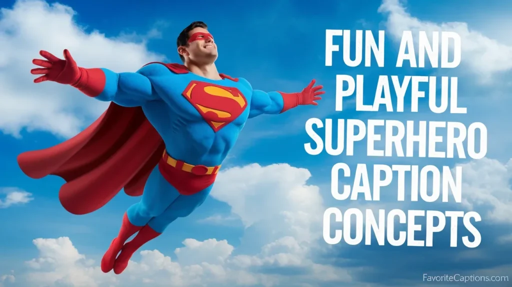 Fun and playful superhero caption concepts