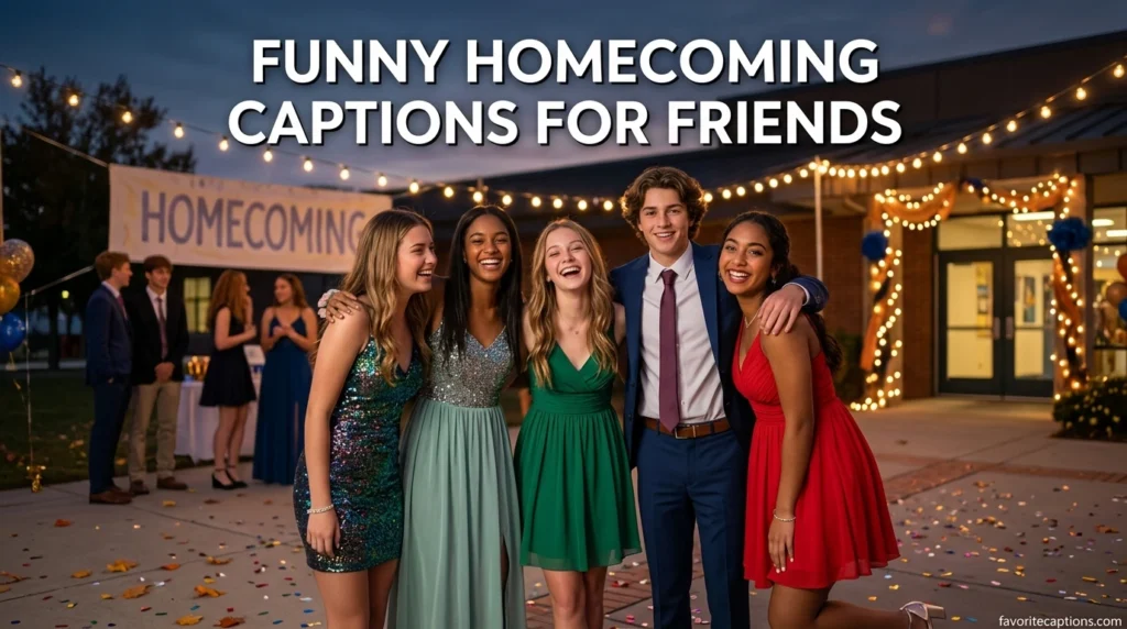 Funny homecoming captions for friends