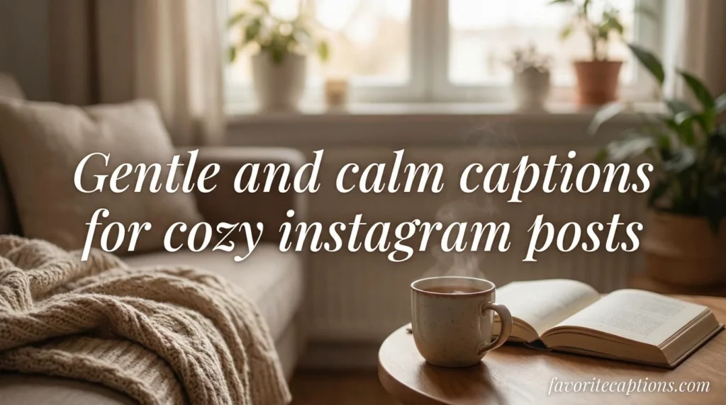 Gentle and calm captions for cozy instagram posts
