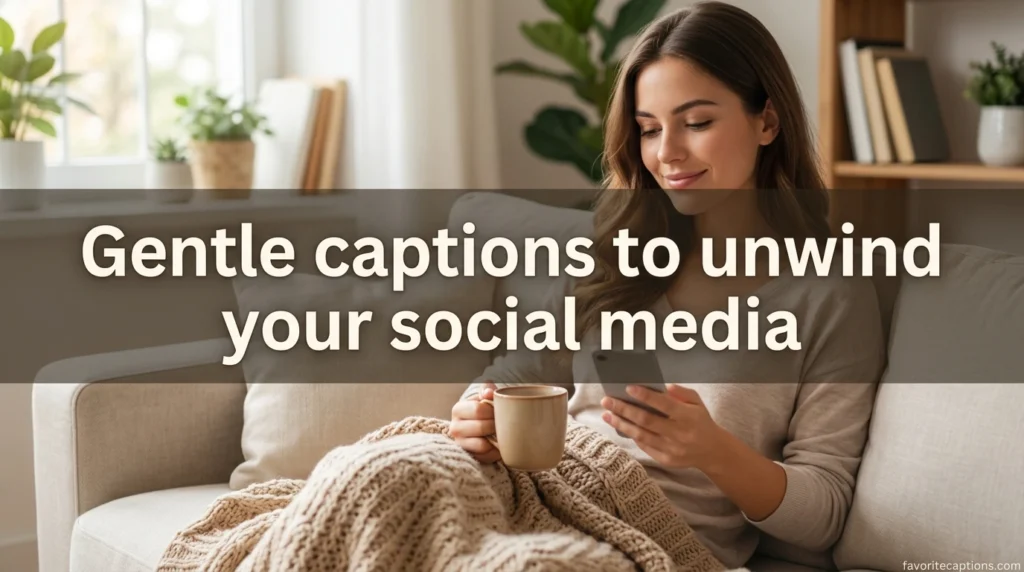 Gentle captions to unwind your social media