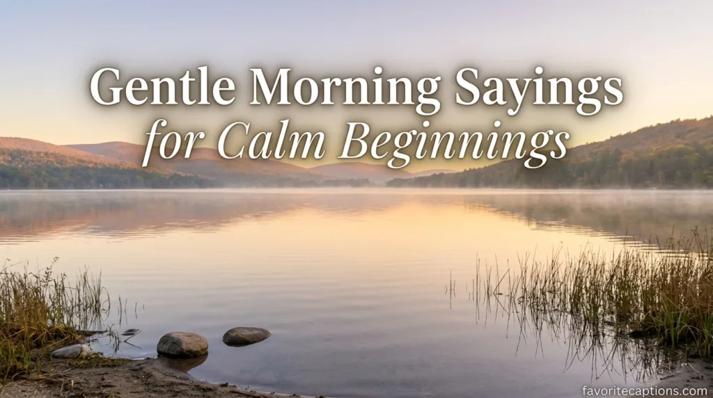 Gentle Morning Sayings for Calm Beginnings
