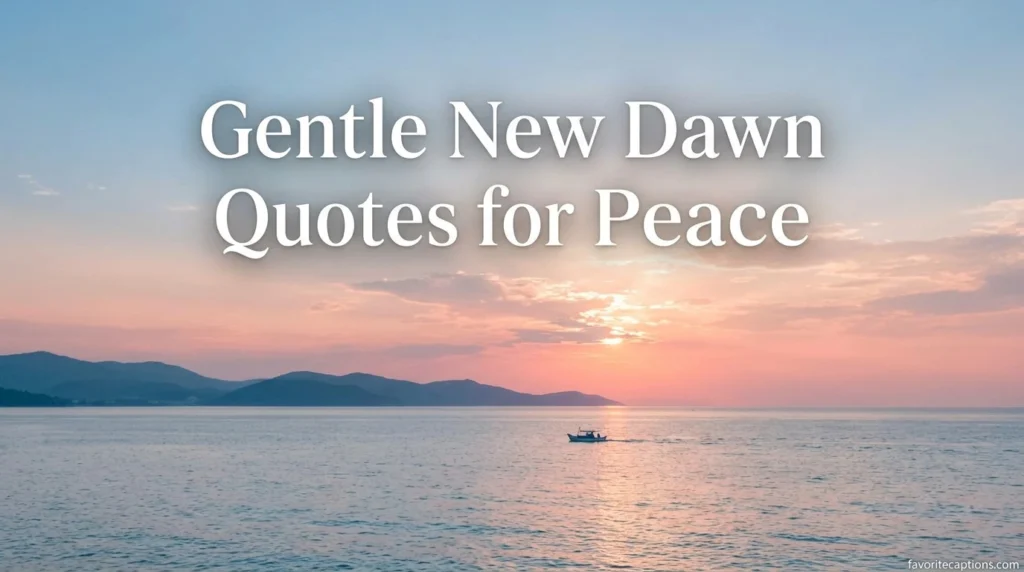 Gentle New Dawn Quotes for Peace