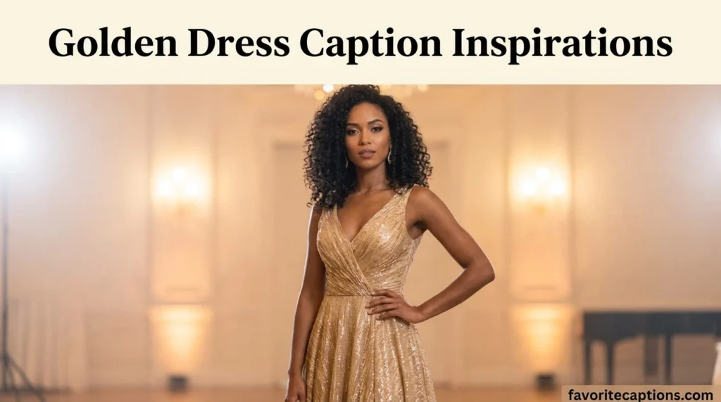 Golden Dress Caption Inspirations