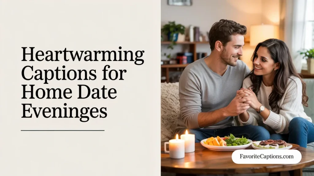 Heartwarming captions for home date evenings