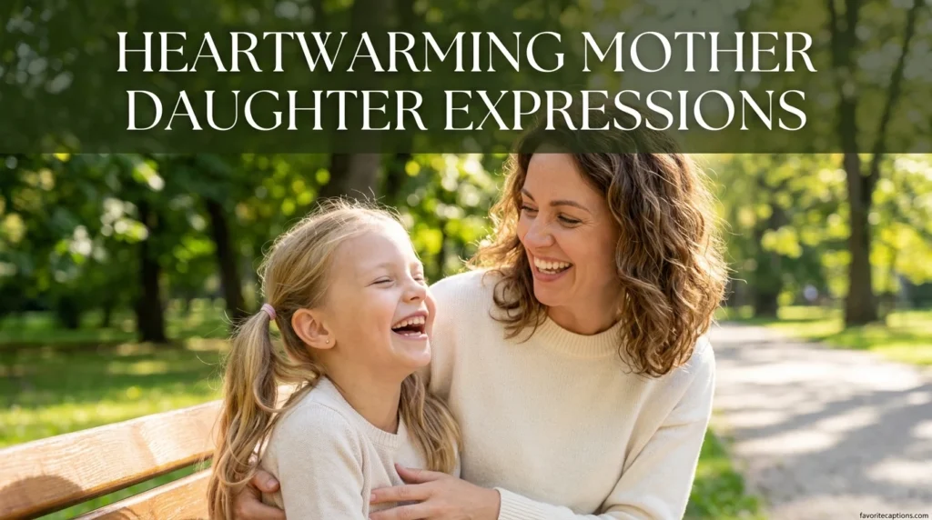 Heartwarming mother daughter expressions