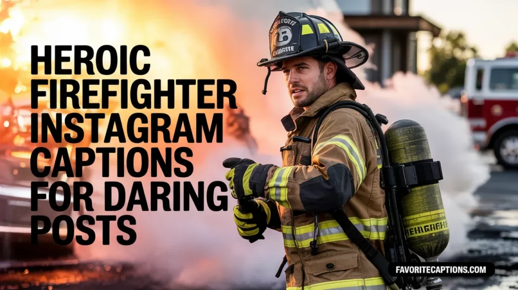 Heroic firefighter Instagram captions for daring posts