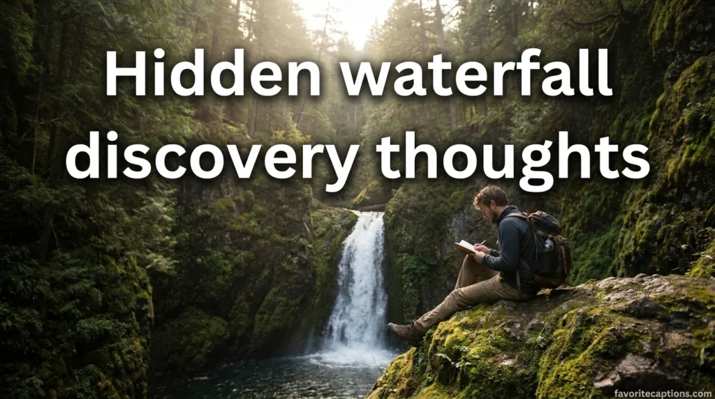 Hidden waterfall discovery thoughts