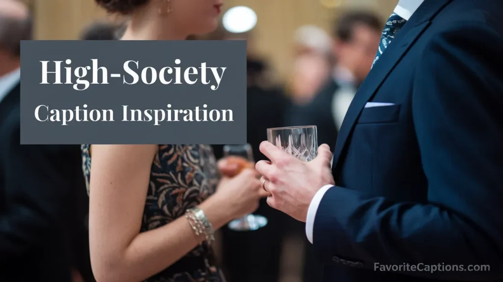 High-society caption inspiration