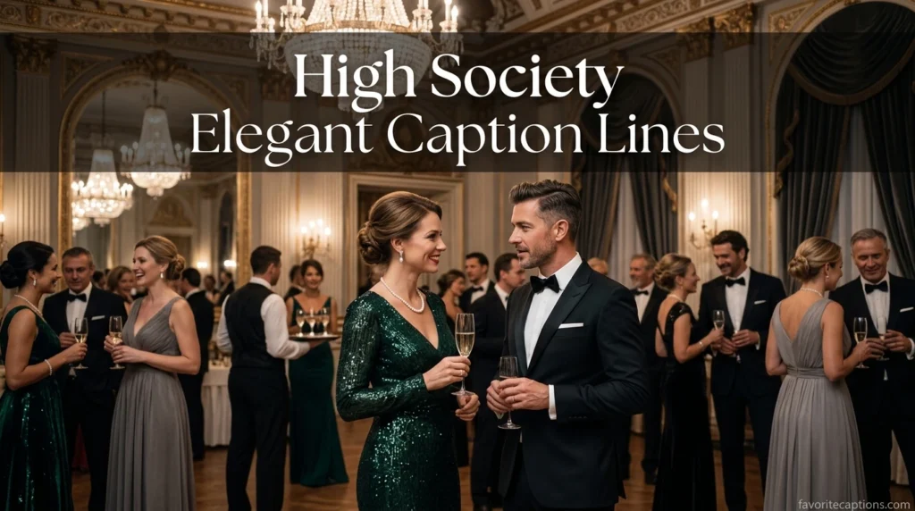 High Society Elegant Caption Lines