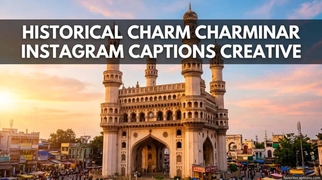 Historical charm Charminar instagram captions creative