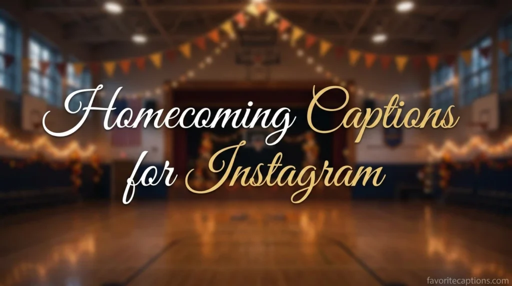 Homecoming Captions for Instagram