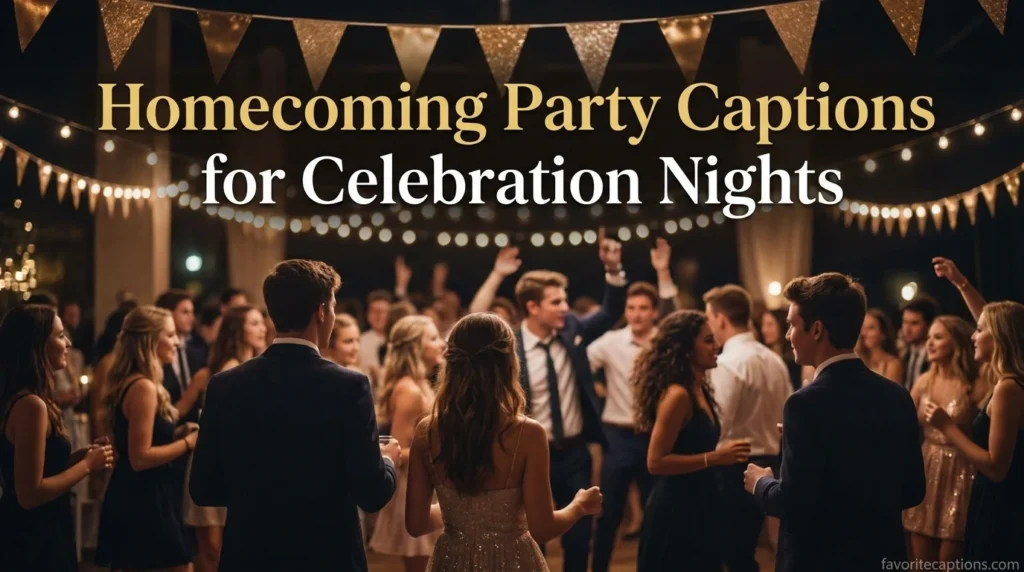Homecoming Party Captions for Celebration Nights