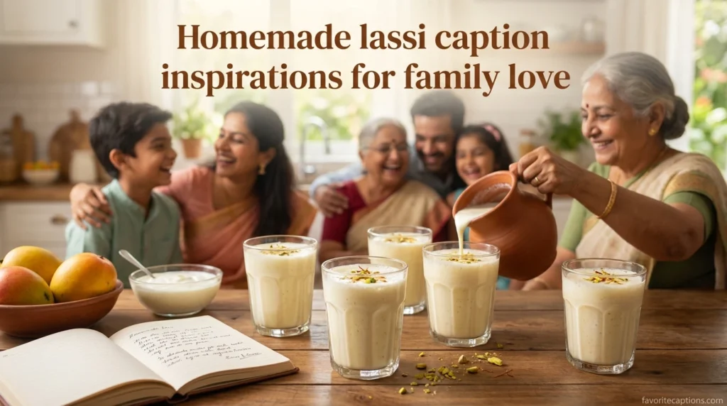 Homemade lassi caption inspirations for family love