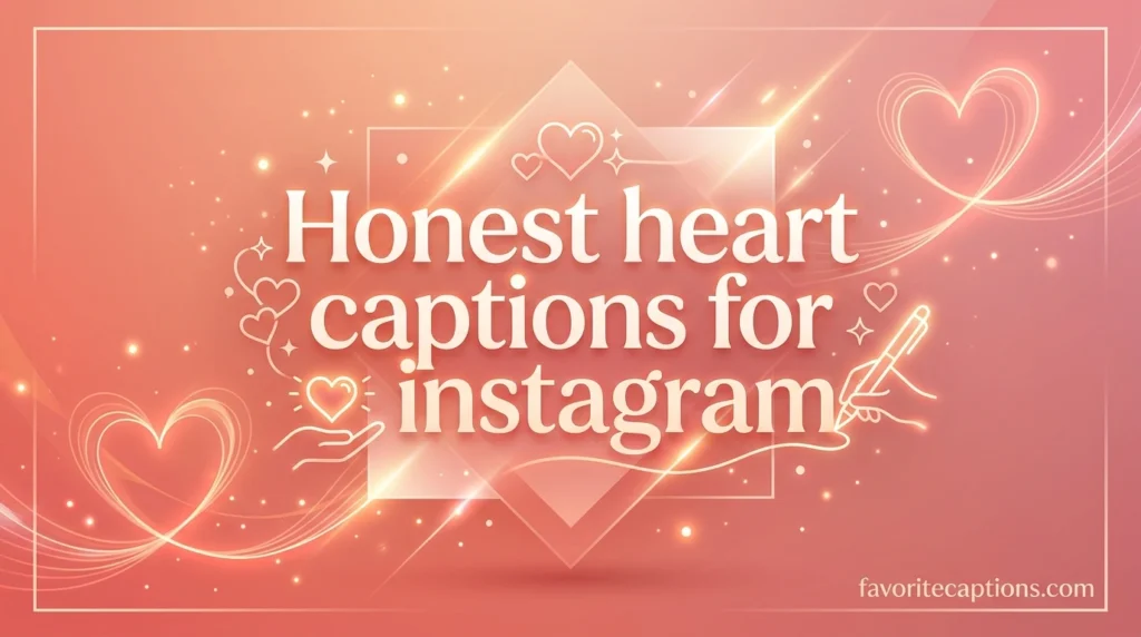 Honest heart captions for instagram