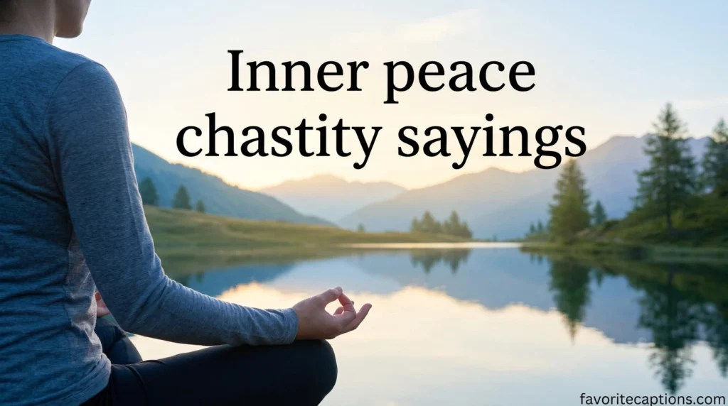 Inner peace chastity sayings