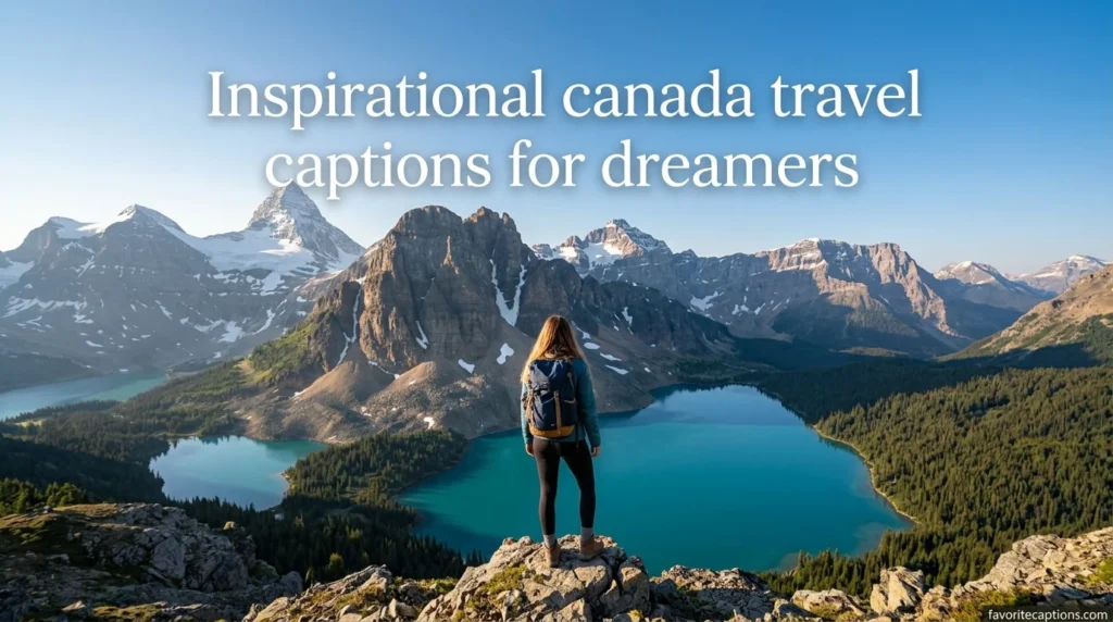 Inspirational canada travel captions for dreamers