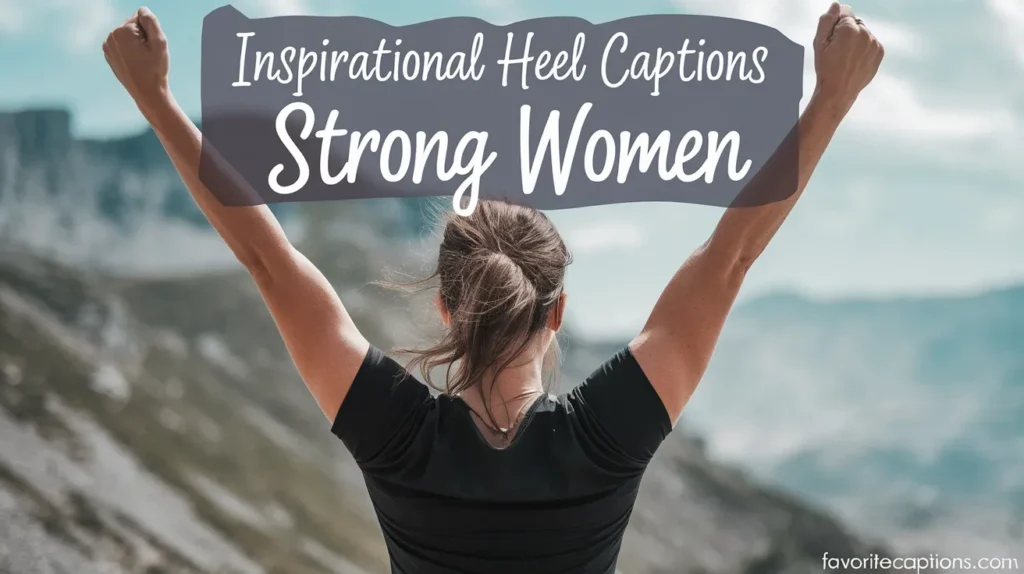 Inspirational heel captions strong women