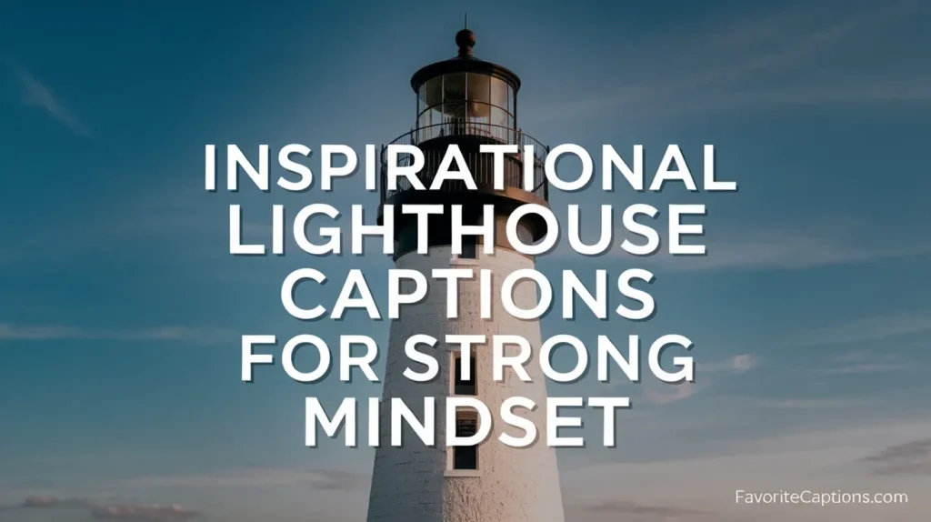 Inspirational lighthouse captions for strong mindset