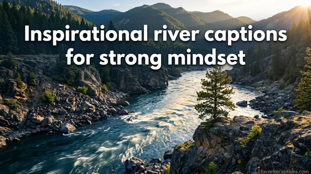 Inspirational river captions for strong mindset
