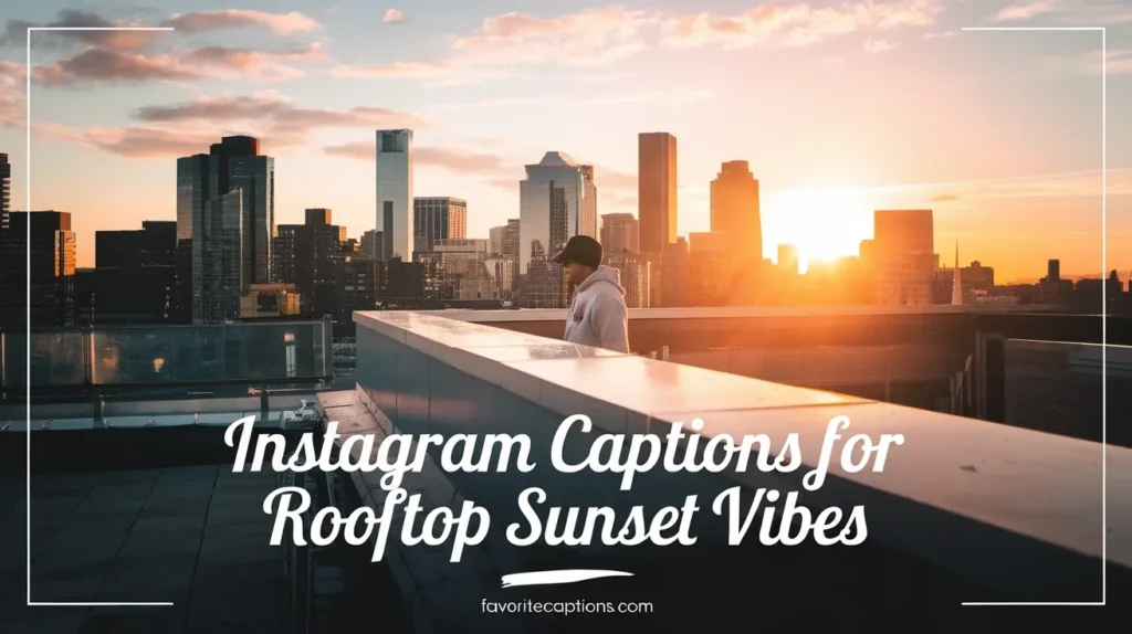 Instagram captions for rooftop sunset vibes